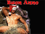 Cartolina auguri capodanno sexy uomo